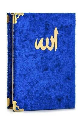 10 PCS - Economic Velvet Covered Yasin Book - Pocket Size - Navy Blue Color - Mevlüt Gift - 1