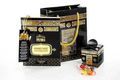 10 PCS - Yasin Set - Bag Size - 128 Pages - With Nameplate - With Bag - With Candy - With Cardboard Bag - In Kaaba Look - Community Gift - 2