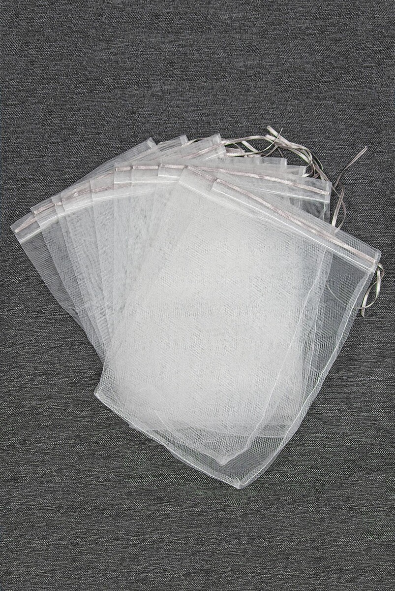 10 Pieces Medium Size Tulle Pouch 17x24 cm - 1