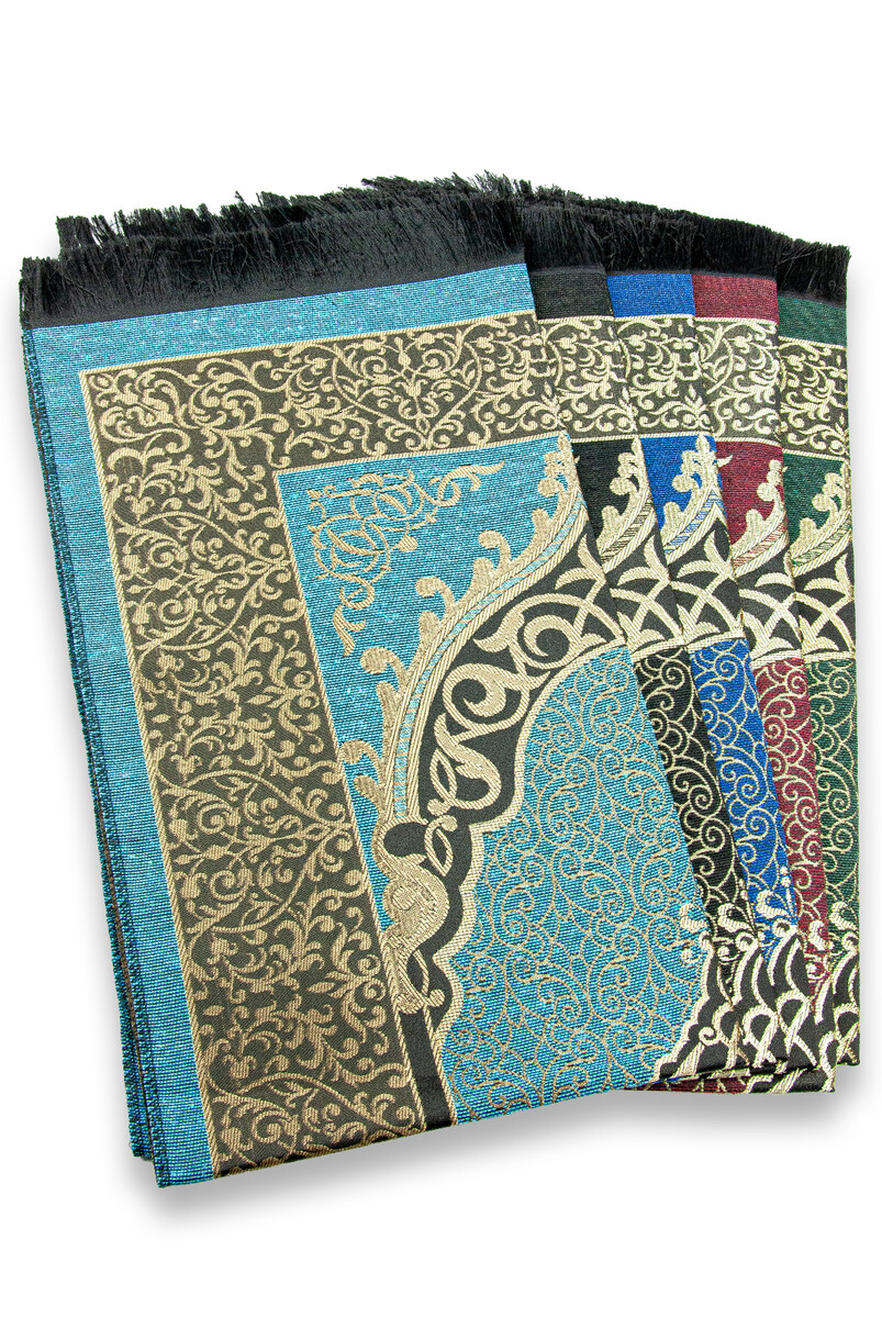 10 Pieces Ottoman Taffeta Prayer Rug 5 Colors - 1