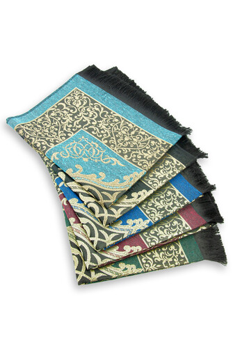 10 Pieces Ottoman Taffeta Prayer Rug 5 Colors - 2