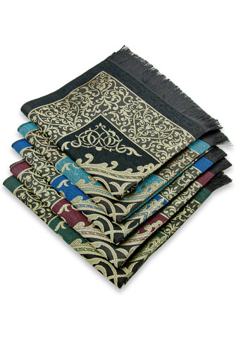 10 Pieces Ottoman Taffeta Prayer Rug 5 Colors - 3