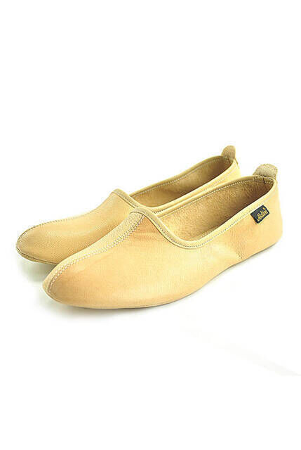 100% Leather Hajj Umrah Tawaf and House Shoes Cream - 2