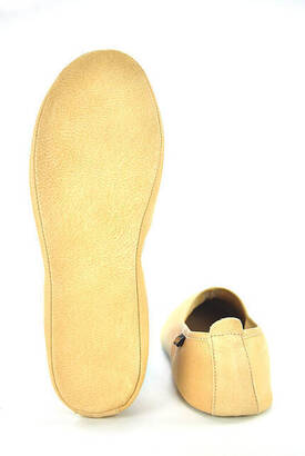 100% Leather Hajj Umrah Tawaf and House Shoes Cream - 5