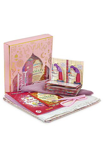 3D Prayer Preparation Yasin and Prayer Rug Set for My Daughter - Pink - 1