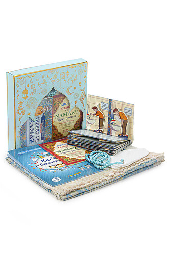 3D Prayer Preparation Yasin and Prayer Rug Set for My Son - Blue - 1