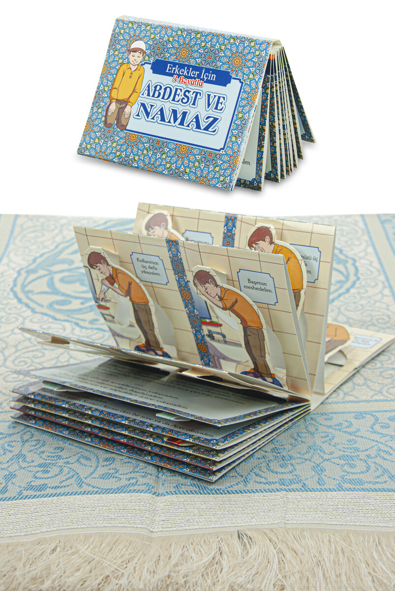 3D Prayer Preparation Yasin and Prayer Rug Set for My Son - Blue - 5