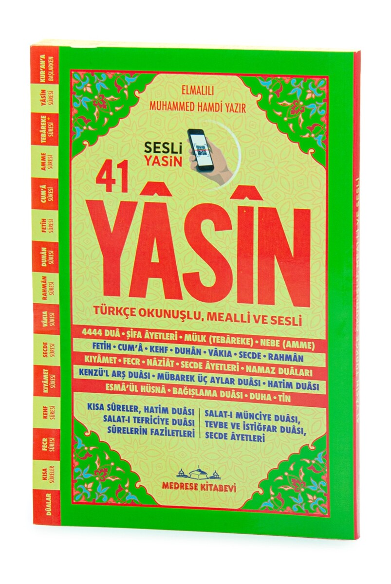 41 Yasin Kitabı - 193 Sayfa - Sesli Yasin - Rahle Boy - Fihristli - Medrese Kitabevi - Mevlid Hediyeliği - 1