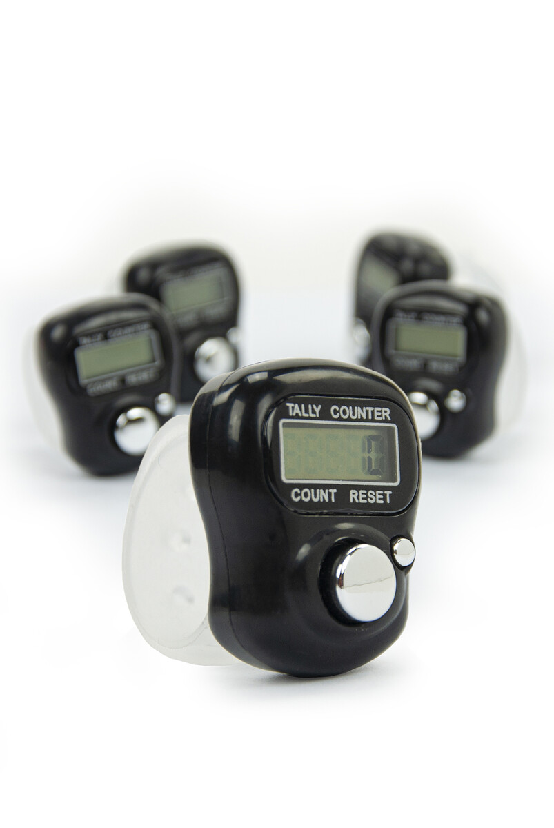 5 Pieces Digital Chanting Counter Rosary Black - 1