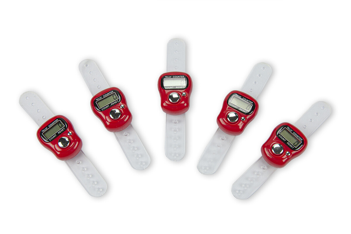 5 Pieces Digital Chanting Counter Rosary Red - 2