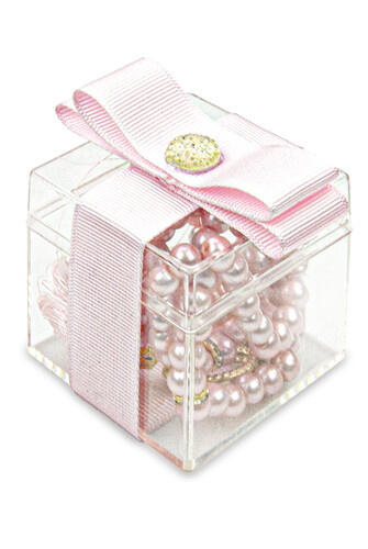 5 Pieces of 99 Pearl Rosary with Decorative Mica Box - Pink - 2