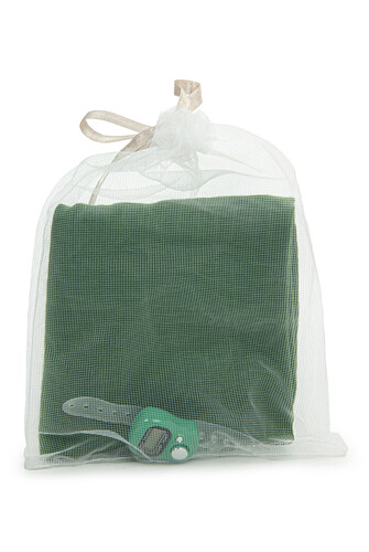 5 Pieces Tulle Pouch Cotton Mevlüt Cloth and Chanting Counter Set Green - 2