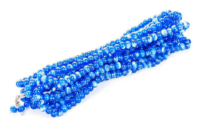 500 Prayer Beads - Blue White (Piece) - 1