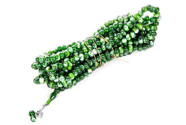 500 Prayer Beads - Green-White (Piece) - 1