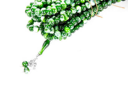 500 Prayer Beads - Green-White (Piece) - 2