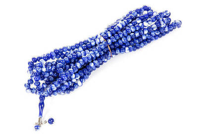 500 Prayer Beads - Navy Blue-White (Piece) - 1