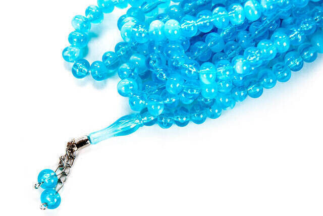 500 Prayer Beads - Turquoise-White (Piece) - 2