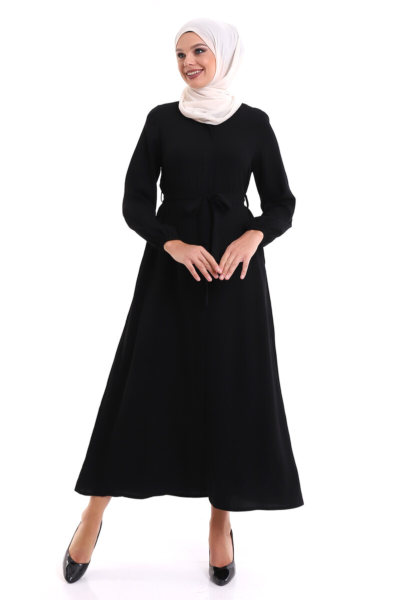 Abaya Black Plain Belt 2741-22 - 1