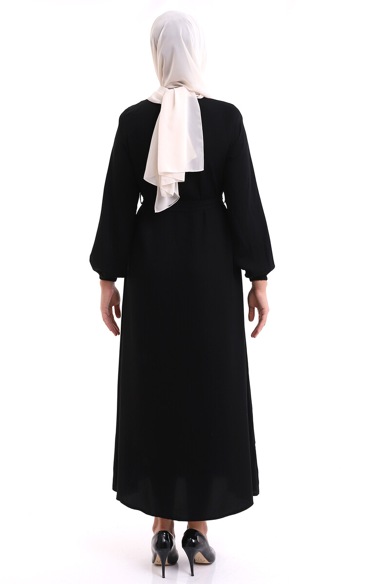 Abaya Black Plain Belt 2741-22 - 5