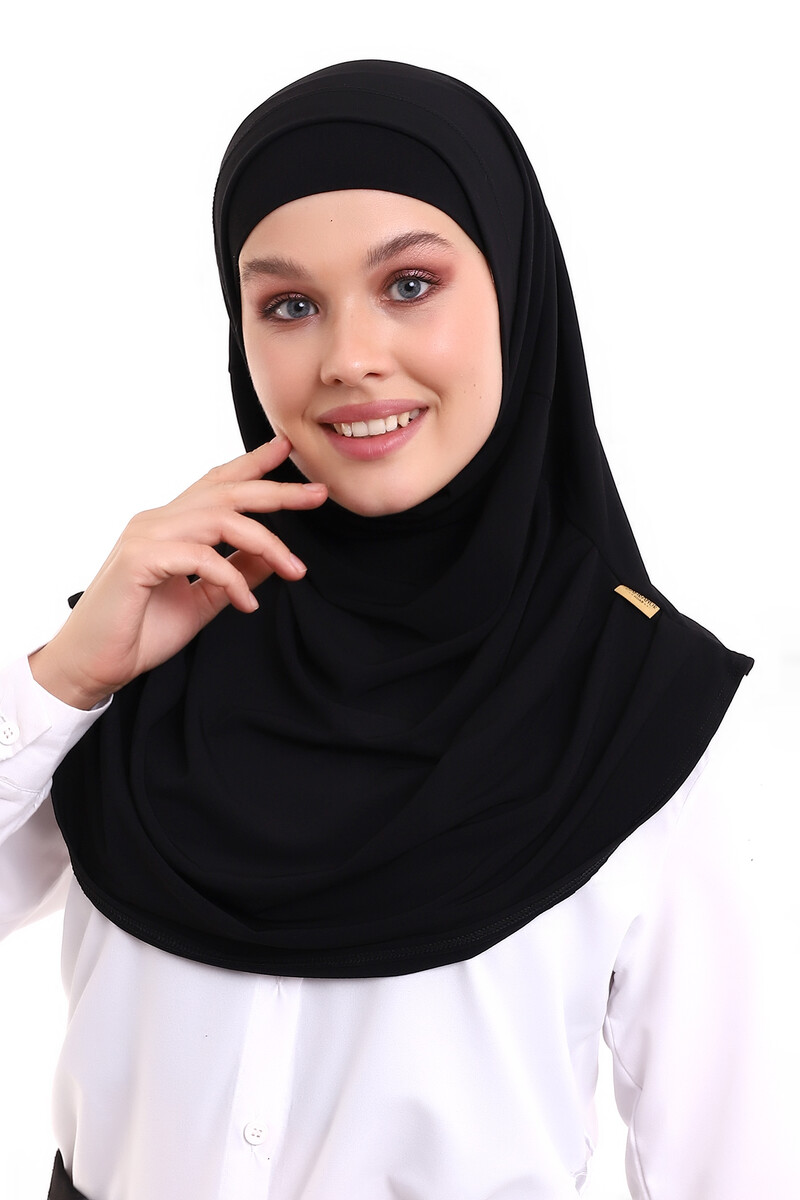 Adult Practical Scarf Black Color - 1