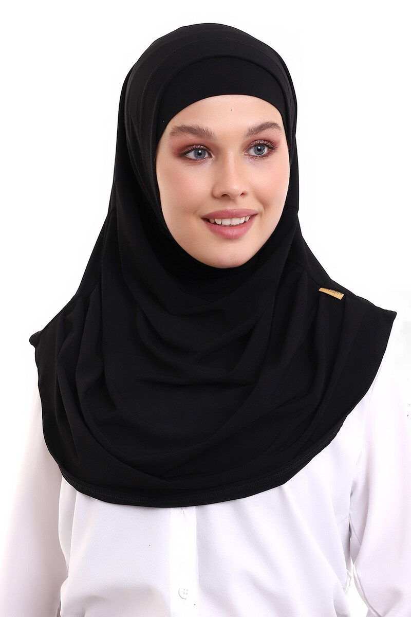 Adult Practical Scarf Black Color - 2