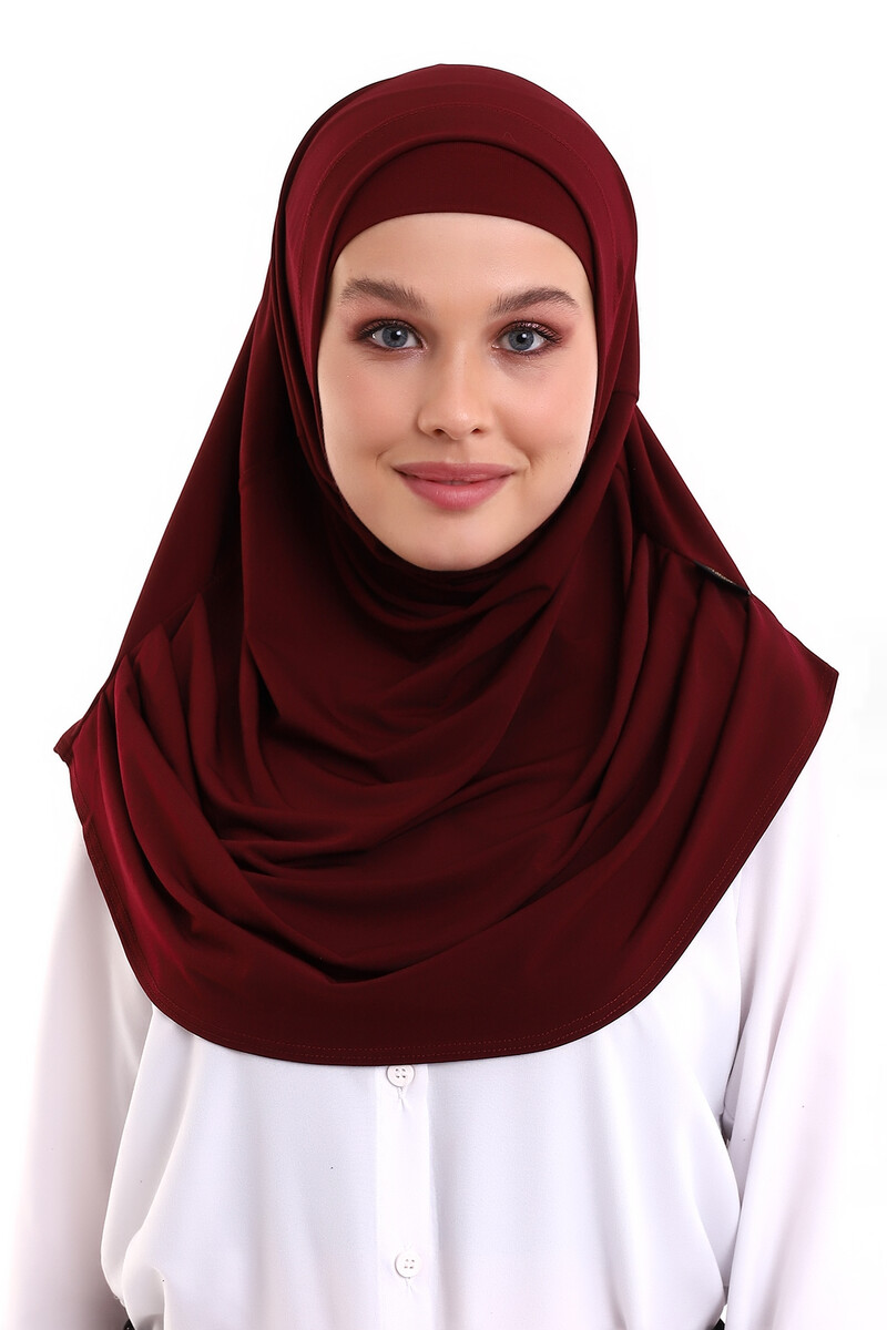 Adult Practical Scarf Claret Red Color - 2