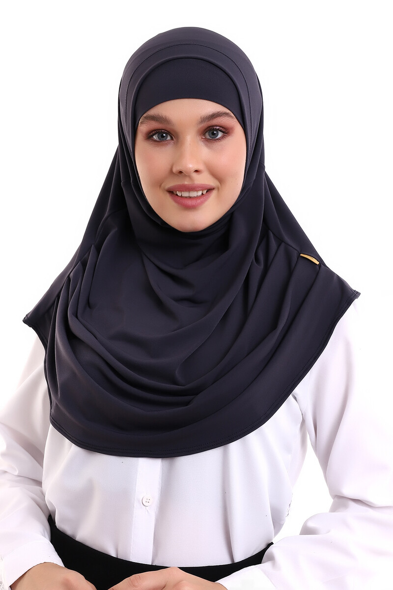 Adult Practical Scarf Navy Blue Color - 1