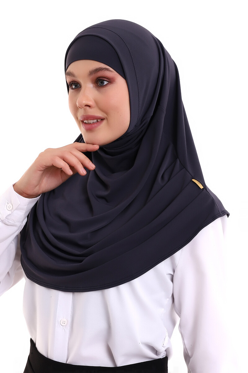 Adult Practical Scarf Navy Blue Color - 2