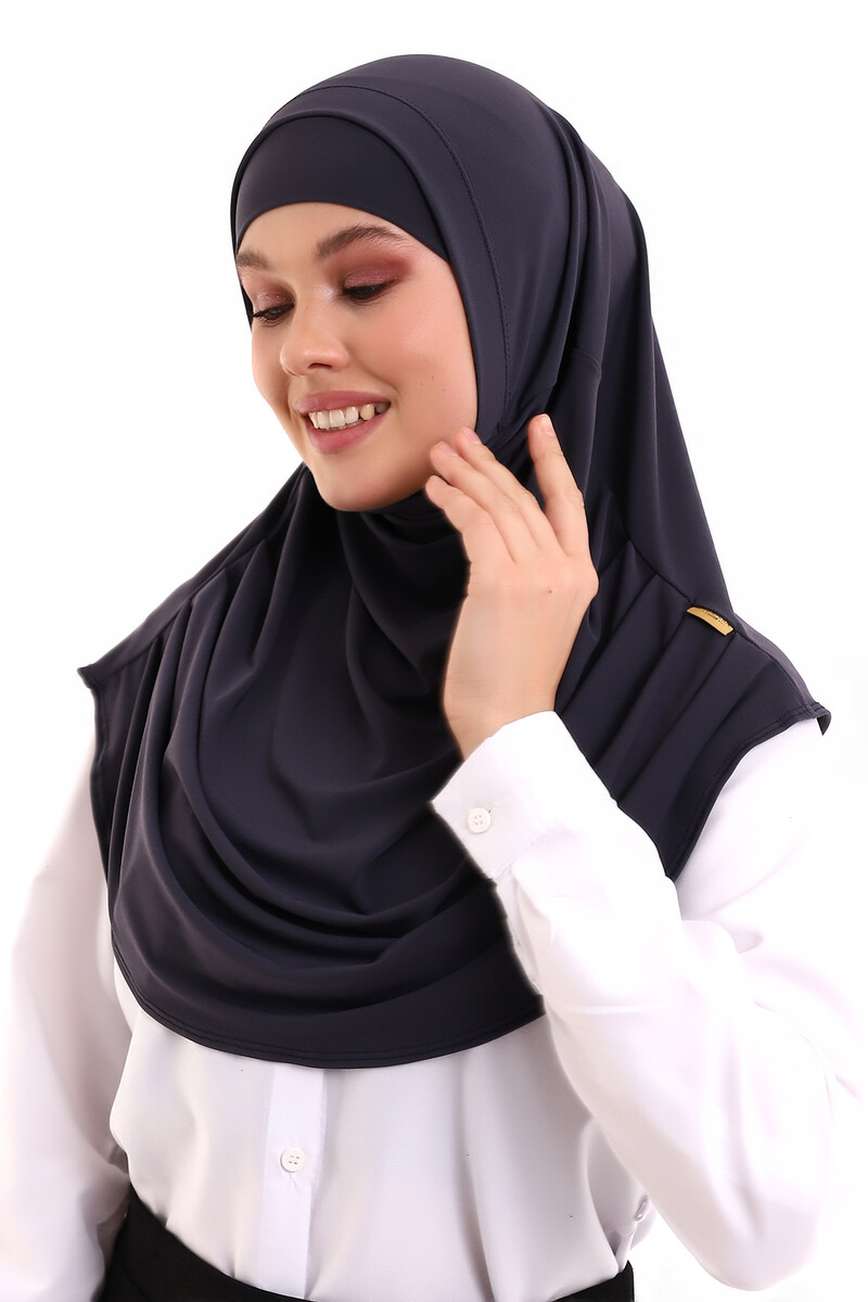 Adult Practical Scarf Navy Blue Color - 5