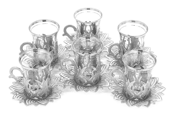 Ahsen 6 Piece Tea Set Silver - 2