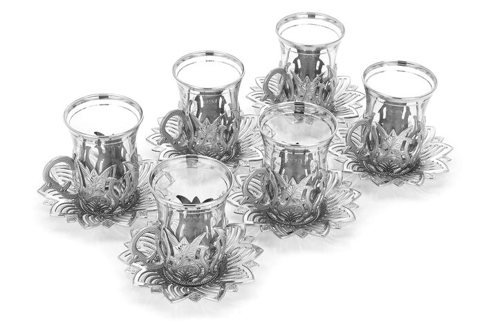 Ahsen 6 Piece Tea Set Silver - 3