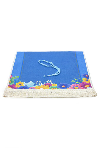 Arabic First Step to Prayer Prayer Rug - My Son's Children's Prayer Rug with Kumbar - Prayer Beads Gift - 3