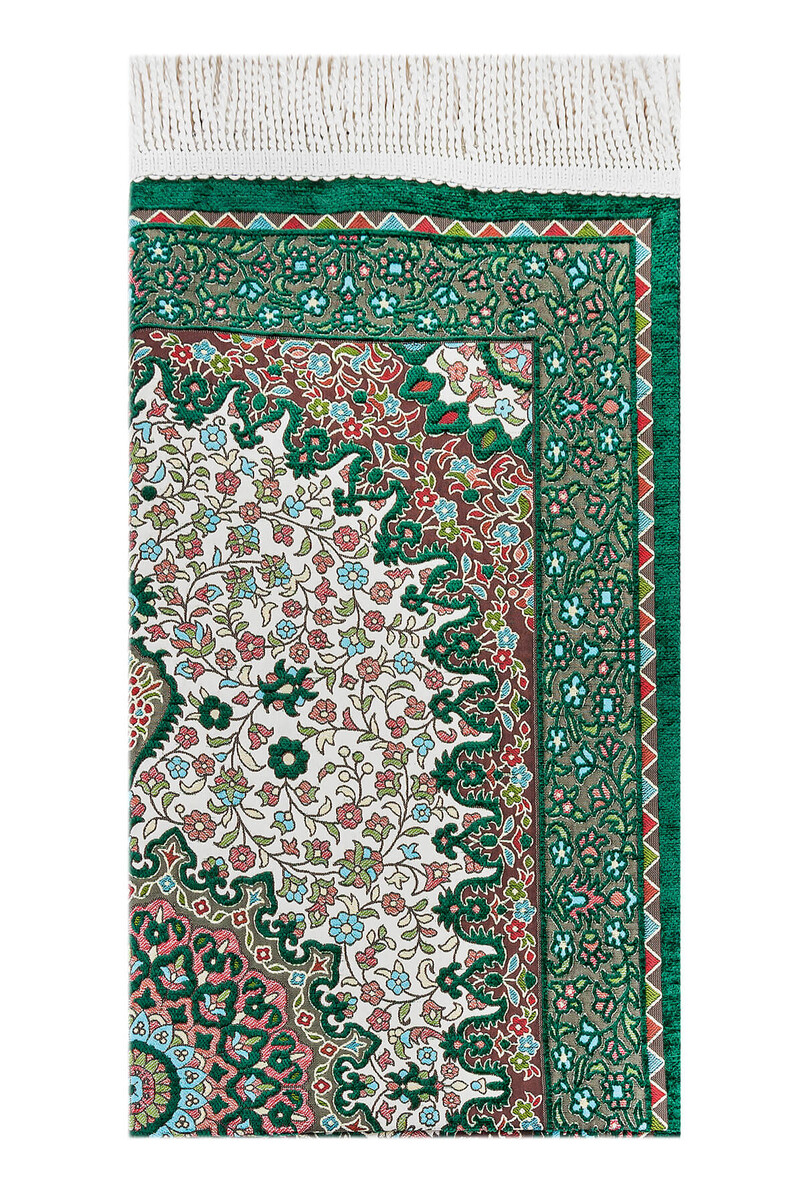 Authentic Ultra Luxe Chenille Prayer Rug Green - 2