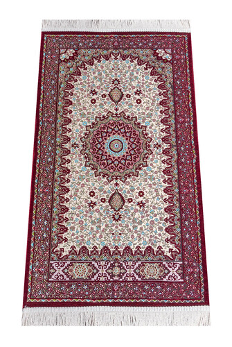 Authentic Ultra Luxe Chenille Prayer Rug Red - 1