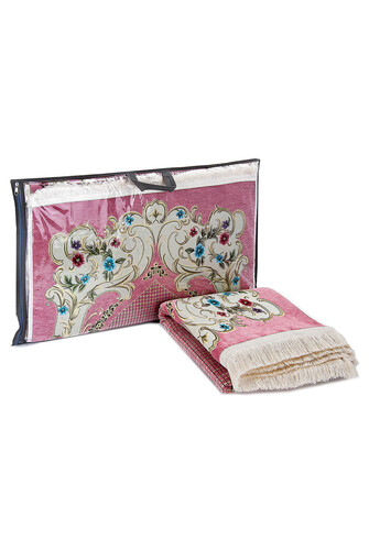 Bag Sponge Chenille Prayer Rug - Pink - 1