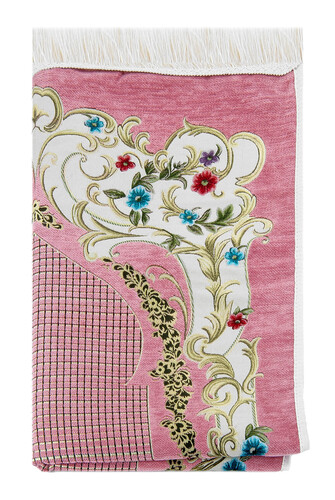 Bag Sponge Chenille Prayer Rug - Pink - 2