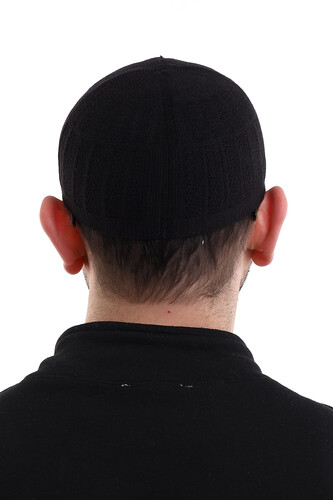 Bamboo Prayer Cap - Black - 7