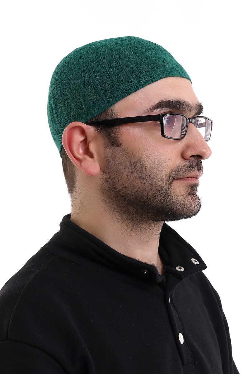 Bamboo Prayer Cap - Green - 3