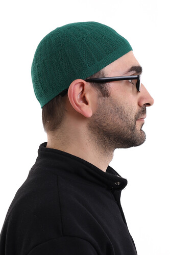 Bamboo Prayer Cap - Green - 5