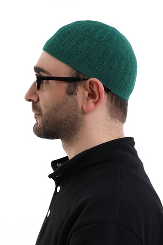 Bamboo Prayer Cap - Green - 6