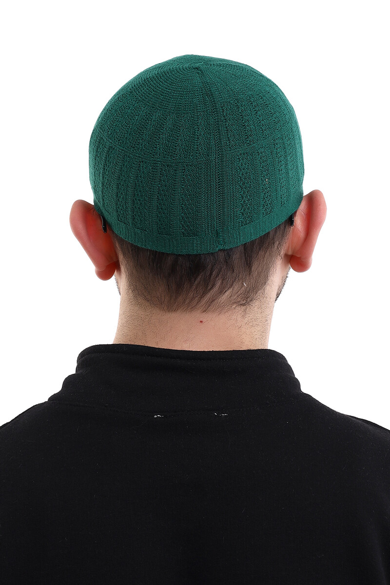 Bamboo Prayer Cap - Green - 7