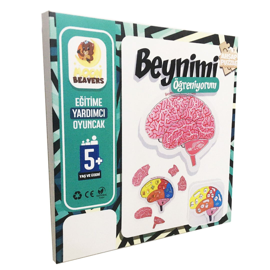 Beynimi Öğreniyorum Ahşap Puzzle - Çocuk Yapboz - 5 Yaş ve Üzeri Eğitime Yardımcı Oyuncak - 1