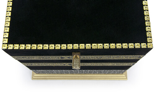 Big Size Kaaba Concept Model Box With Velvet Covered Embossed Detail Double Chamber - 8