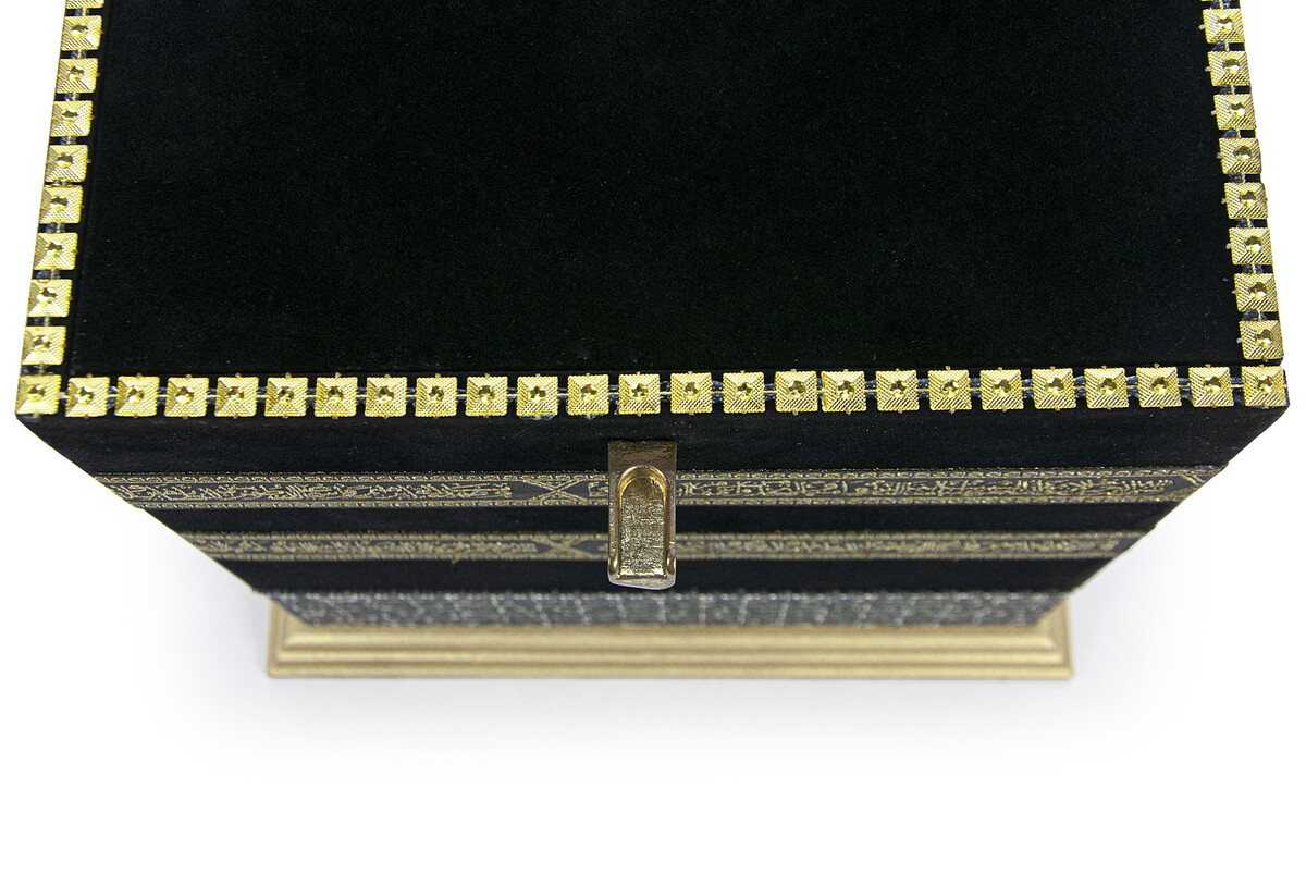 Big Size Kaaba Concept Model Box With Velvet Covered Embossed Detail Double Chamber - 8