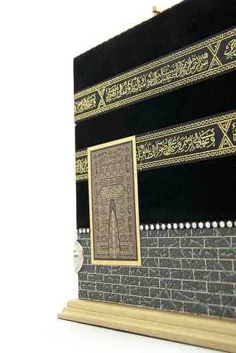 Big Size Kaaba Concept Model Box With Velvet Covered Embossed Detail Double Chamber - 9