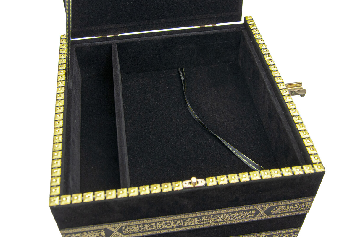 Big Size Kaaba Concept Model Box With Velvet Covered Embossed Detail Double Chamber - 10