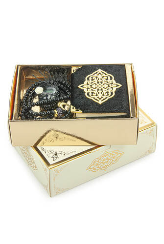 Black Stone Chanting - Pocket Size Arabic Yasin-i Şerif - Hajj Umrah Gift Set with Pearl Prayer Beads - 2