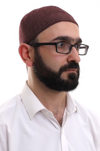 Bordo Kışlık Nokta Desenli Orlon Namaz Takkesi - 2