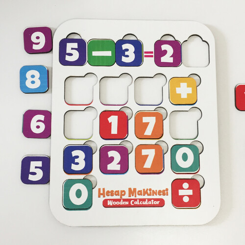 Calculator Puzzle - Four Operations Puzzle - Wooden - Educational Toy - Educational Toy for Ages 4 and Above - 4