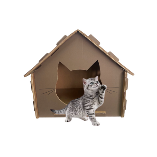 Cat House with Recyclable Cat Friendly Roof - 1